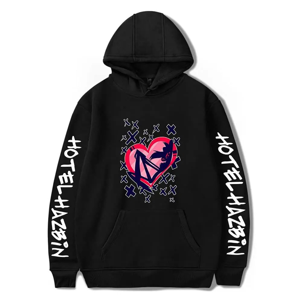 Winter Clothing Gift Ideas - เสื้อฮิปฮอปโอเวอร์ไซส์ Hazbin Hotel สไตล์ Y2K สำหรับผู้ชายและผู้หญิง