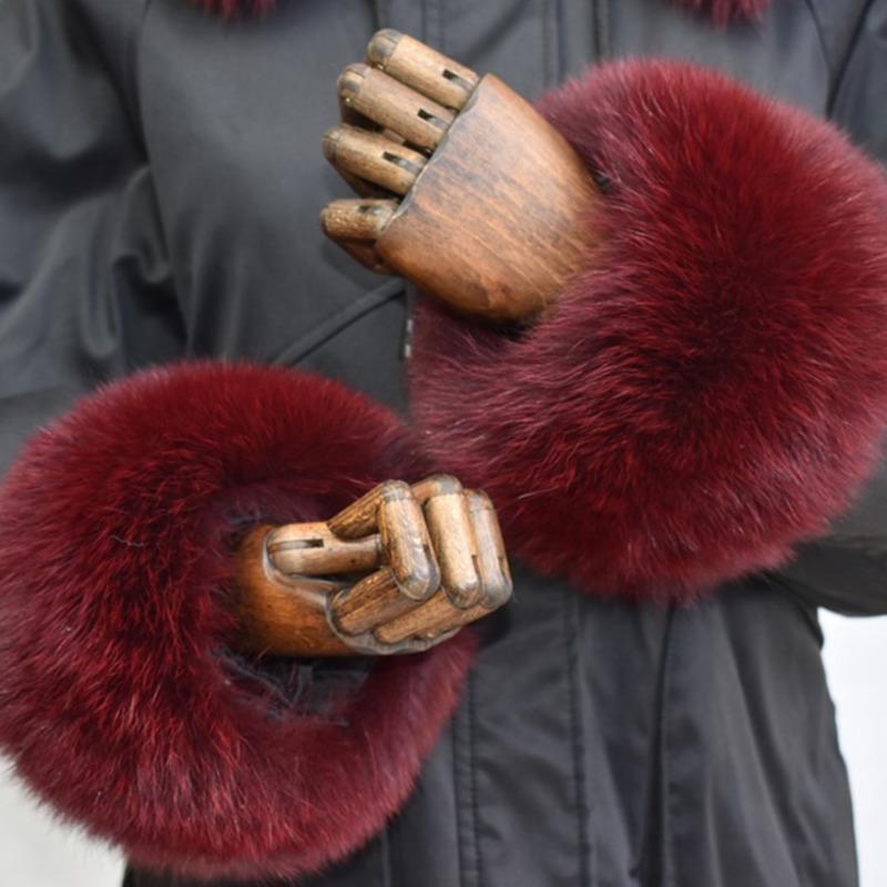 Fox Fur Cuffs สําหรับผู้หญิงทั - Winter Clothing Pk บทวิจารณ์และราคา