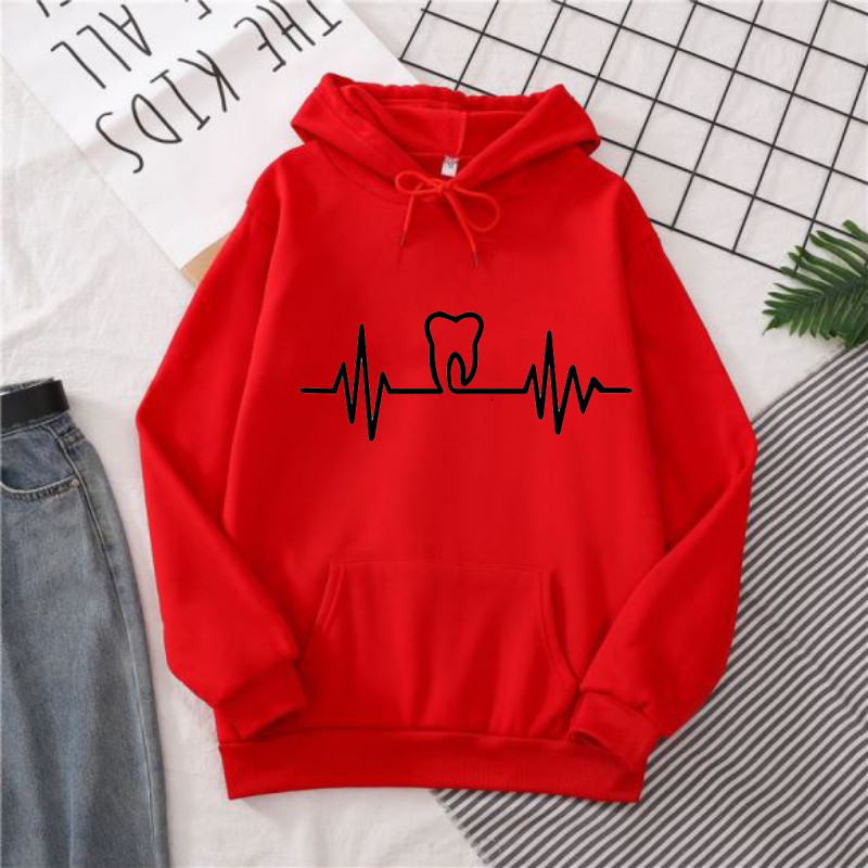 Heatbeat Hoodie Graphic Tooth  - Winter Clothing Drawing บทวิจารณ์และราคา