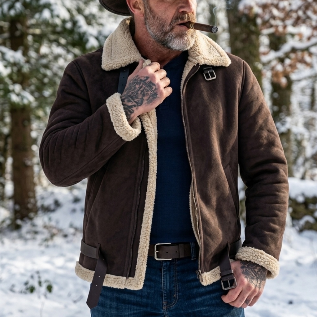 เสื้อแจ็คเก็ตหนังกลับเทียมบุขน - Winter Clothing Hiking บทวิจารณ์และราคา