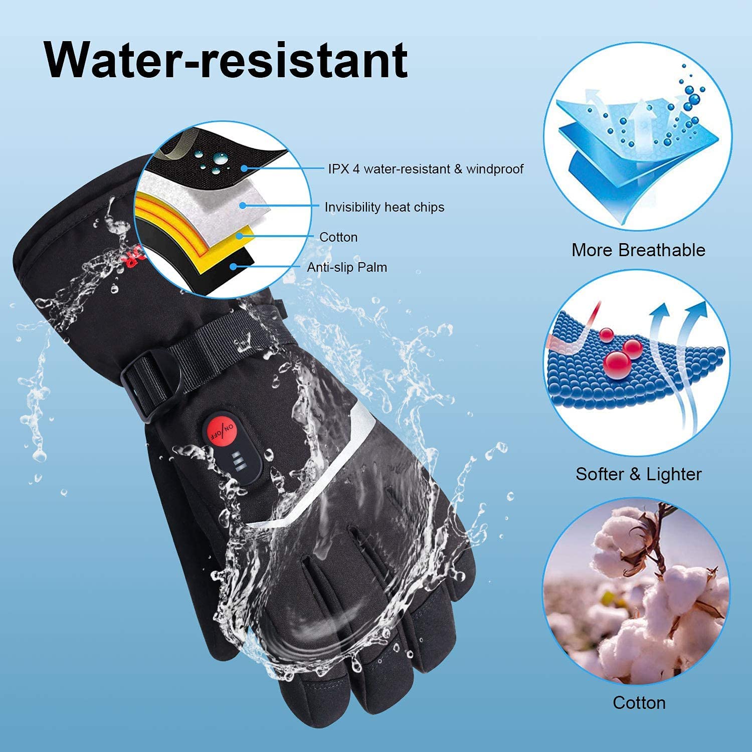 ถุงมือให้ความอบอุ่นในฤดูหนาวถุ - Heated Gloves Electric บทวิจารณ์และราคา