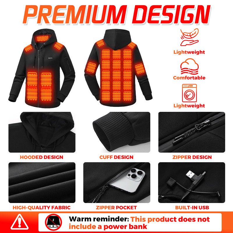 เสื้อฮู้ดให้ความร้อน 26 โซน เส - Winter Clothing Hiking บทวิจารณ์และราคา