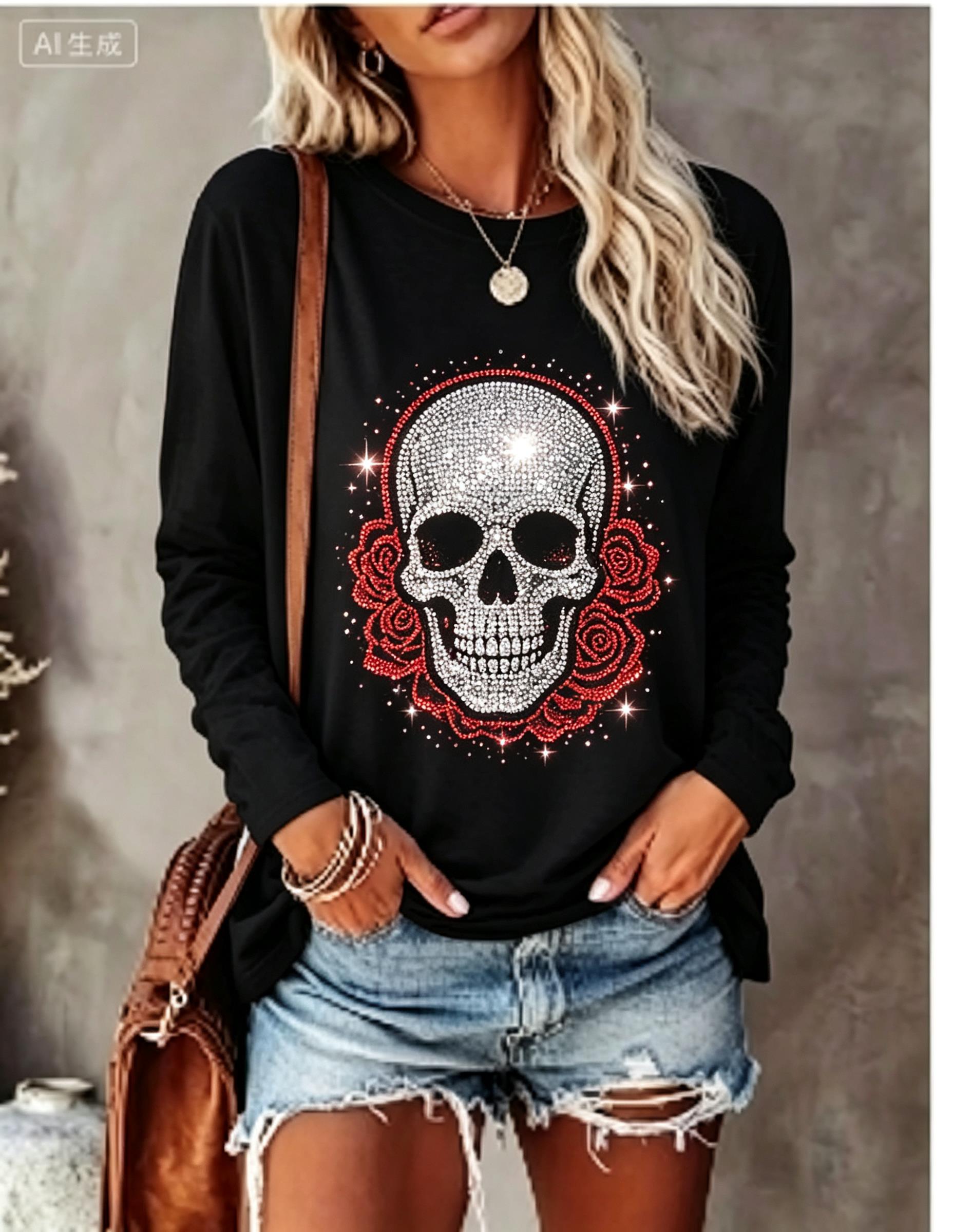 เสื้อยืดแขนยาวผู้หญิง ลายพิมพ์ - Winter Clothing For Women บทวิจารณ์และราคา