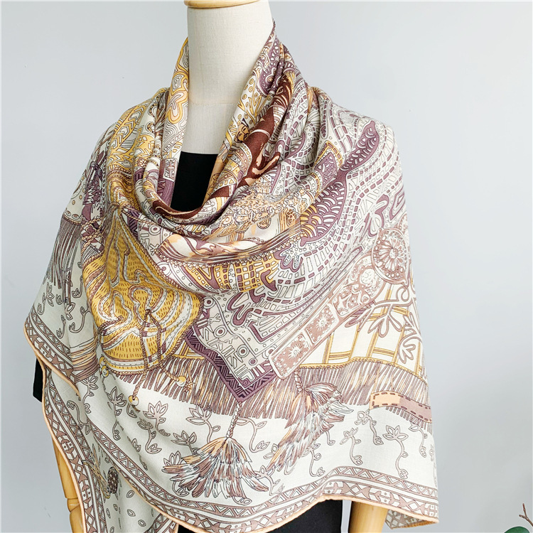 ผ้าพันคอไหมขนสัตว์ 135 ซม. ผ้า - Winter Clothing Hong Kong บทวิจารณ์และราคา
