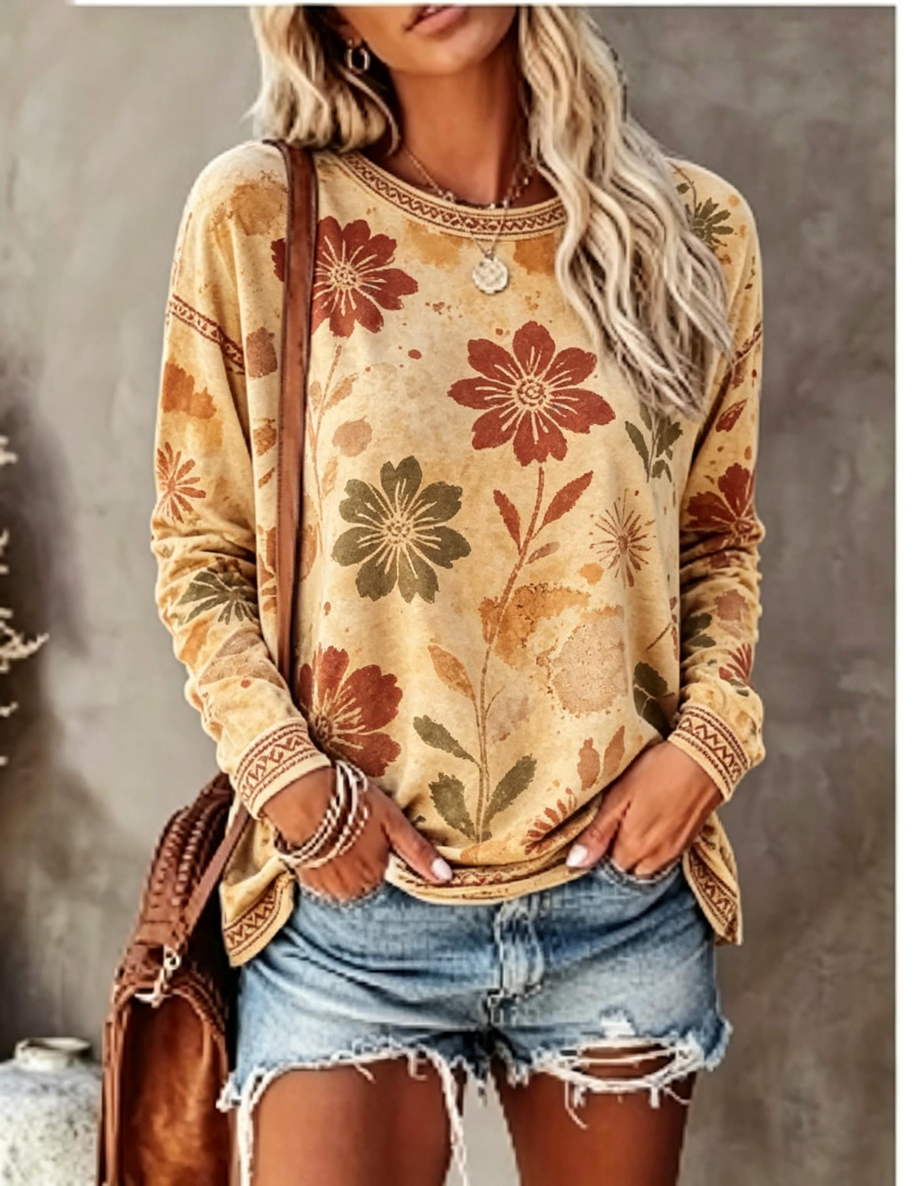 เสื้อยืดแขนยาวคอกลมสำหรับผู้หญ - Winter Clothing For Women บทวิจารณ์และราคา