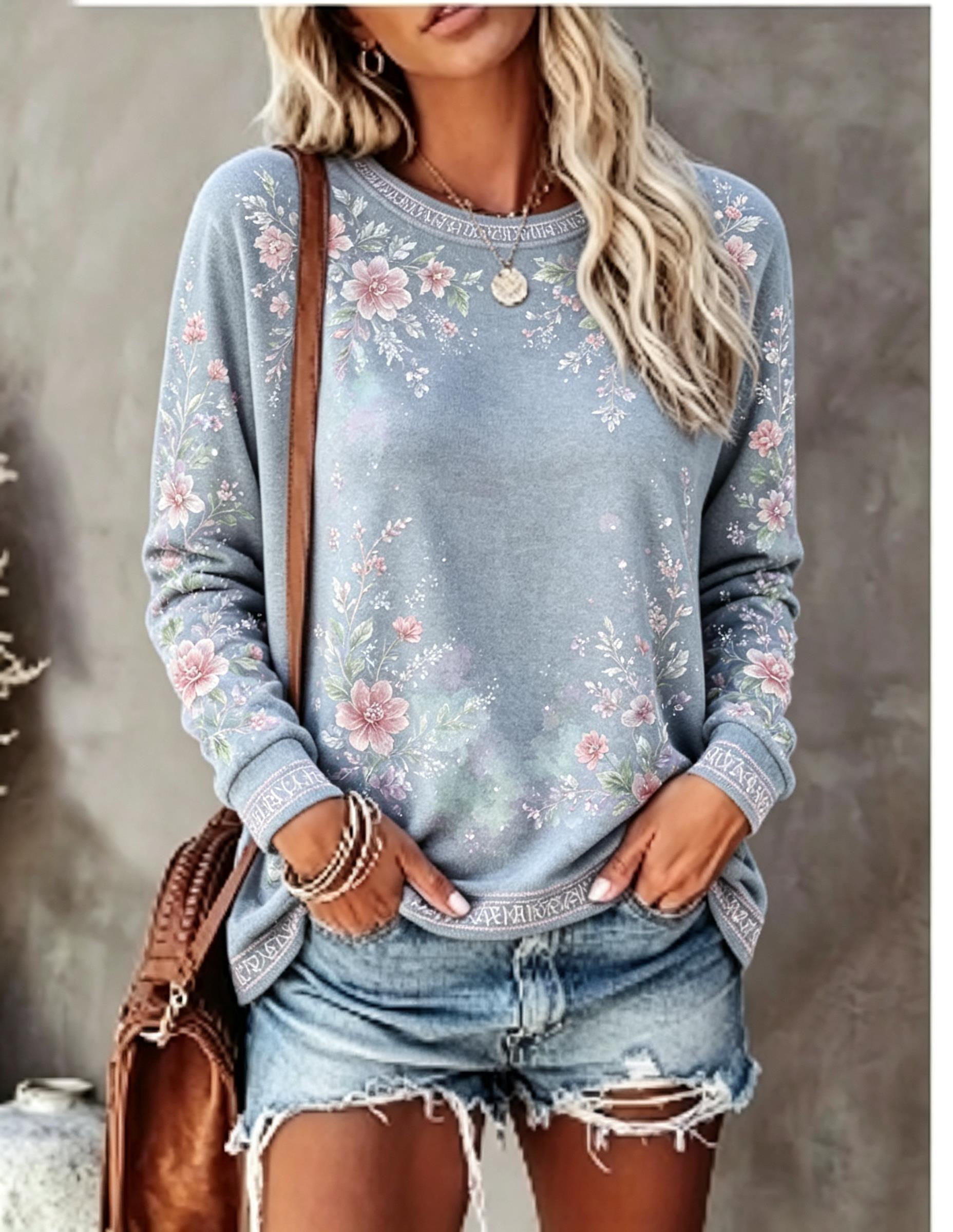 เสื้อยืดแขนยาวคอกลมสำหรับผู้หญ - Winter Clothing For Women บทวิจารณ์และราคา