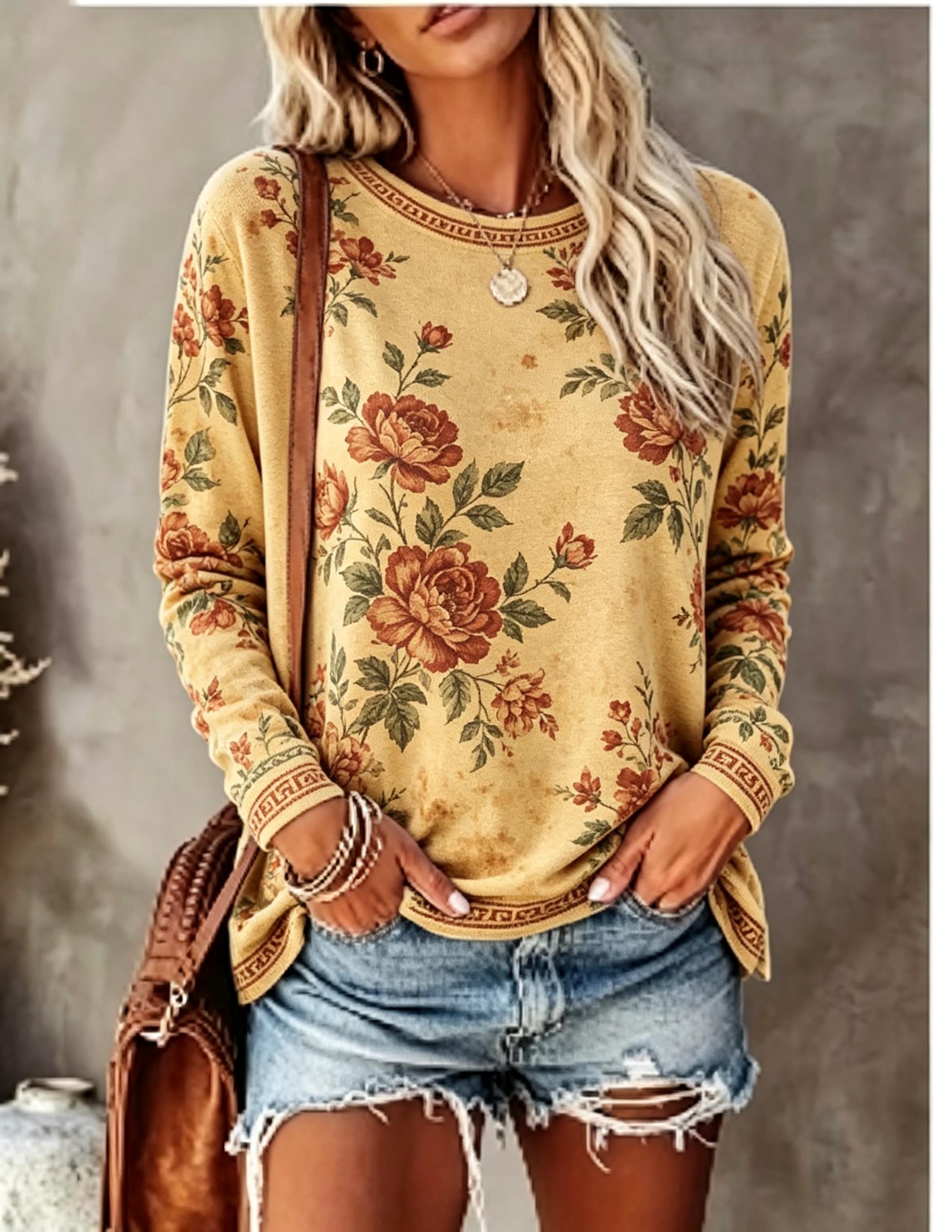เสื้อยืดแขนยาวคอกลมสำหรับผู้หญ - Winter Clothing For Women บทวิจารณ์และราคา